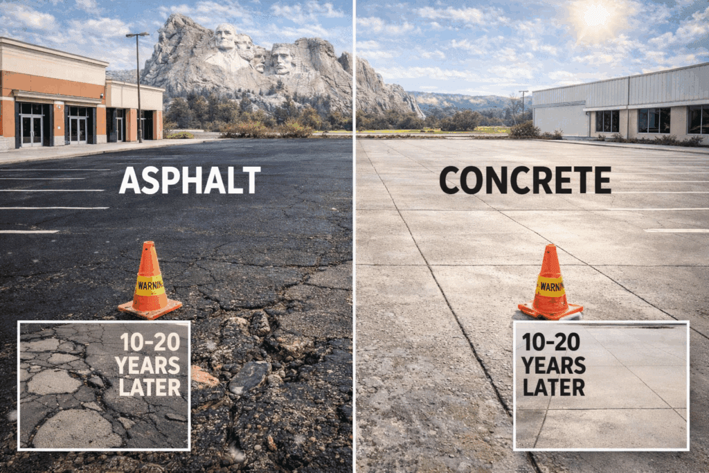 comparing concrete to asphalt