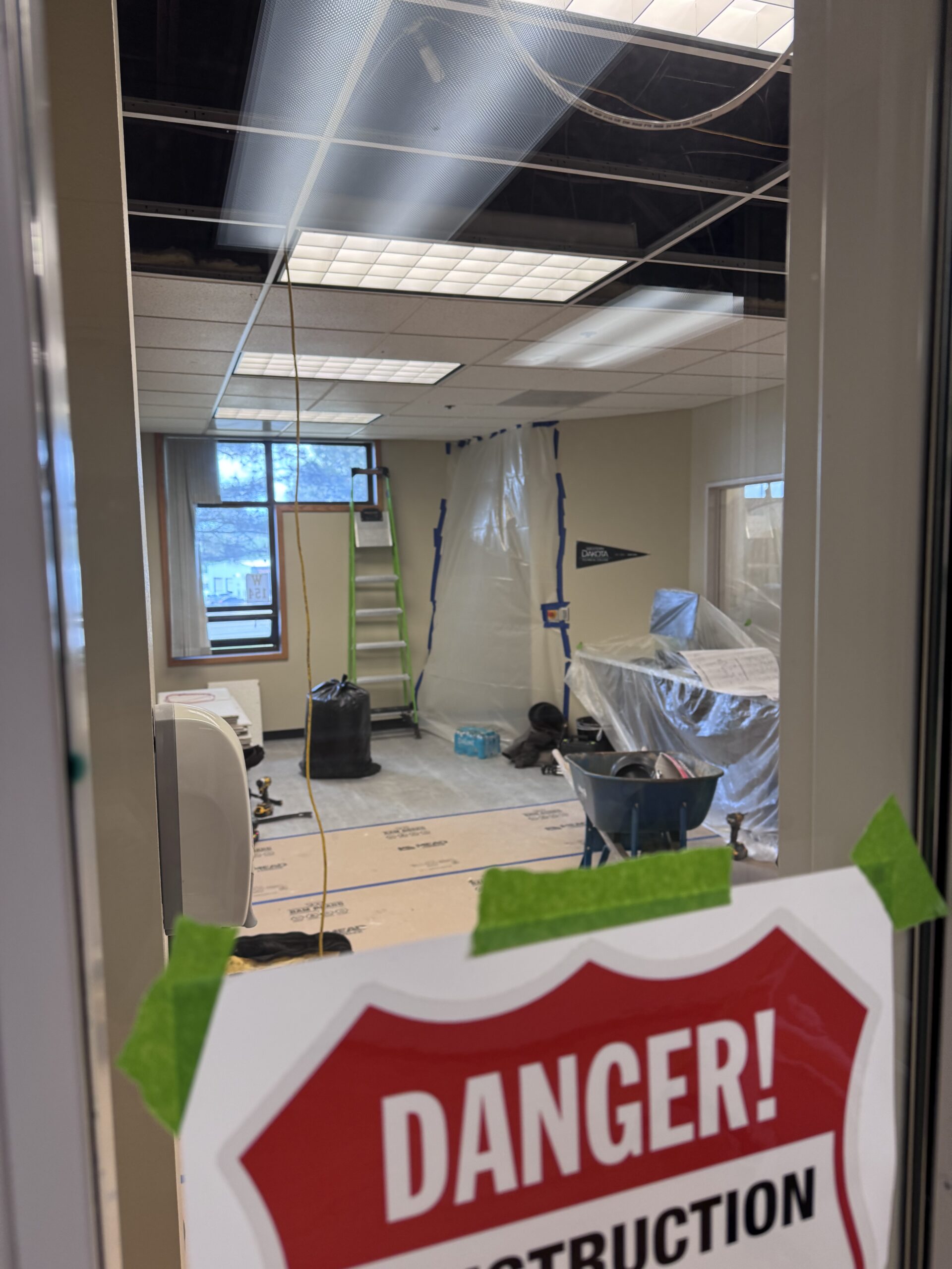 Rad Lab commercial interior protection and construction containment by WagCo Construction
