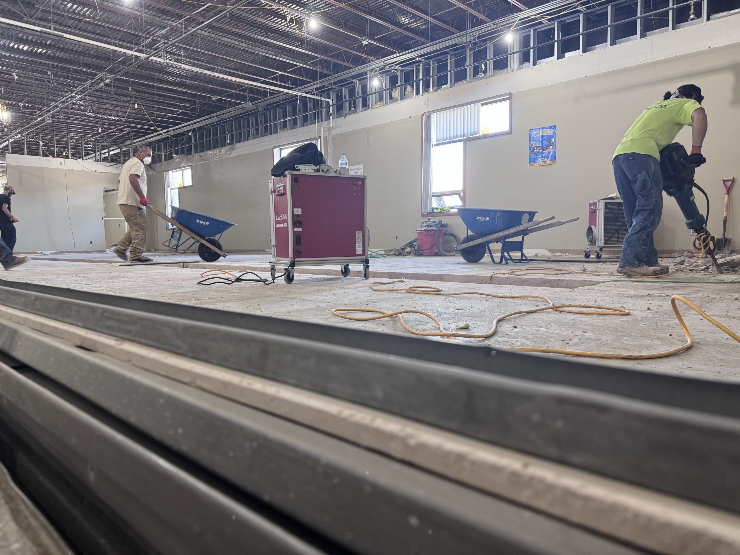 Rad Lab interior demolition and floor preparation work by WagCo Construction