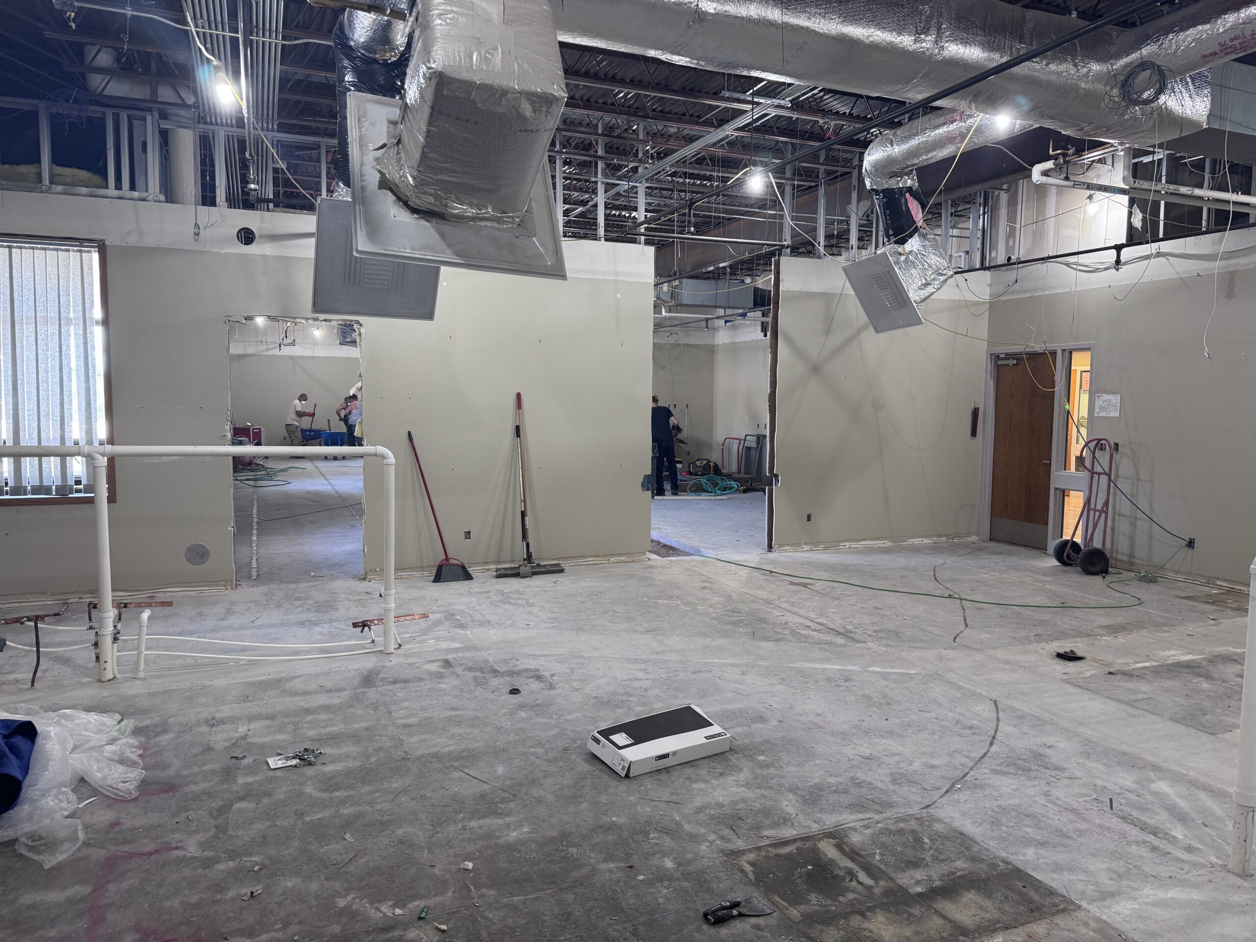 Rad Lab open ceiling mechanical and electrical rough-in coordination by WagCo Construction