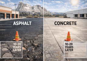 comparing concrete to asphalt